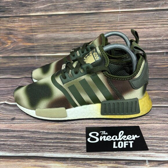Adidas NMD R1 Princess Leia Star Wars Women's Green Camo Athletic Shoes Size 7 - Picture 3 of 8